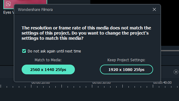 Importação Filmora