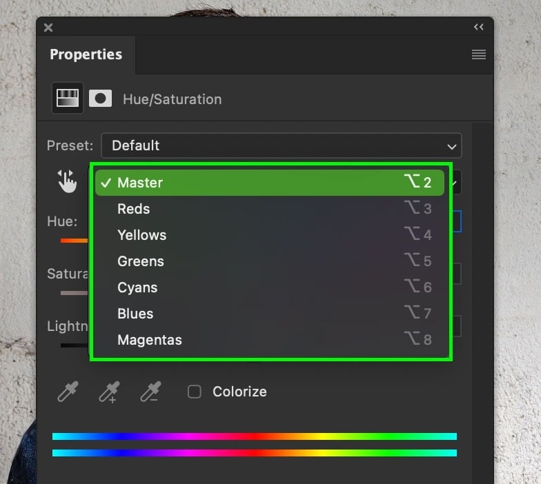 select your preset option