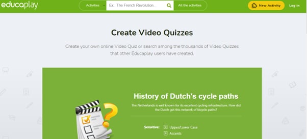 Educaplay für die Erstellung von Quiz-Videos