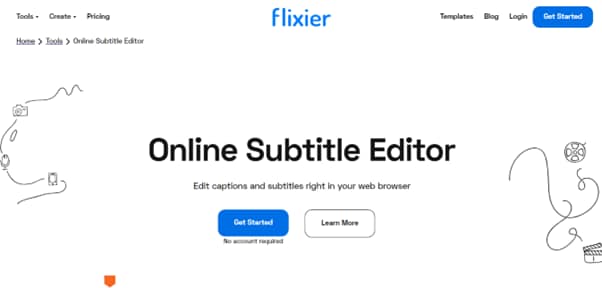 flixier online subtitles editor