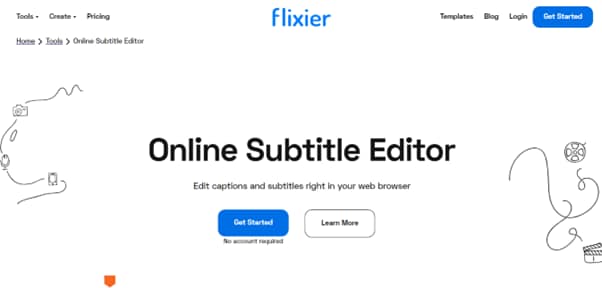 Flixier Online Untertitel Editor