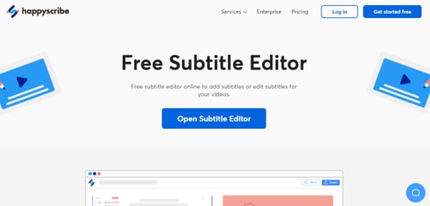 Happyscribe Online-Untertitel-Editor