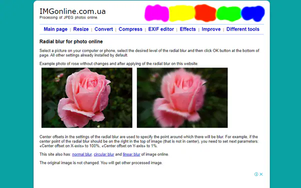 imageonline.com.ua for radial blur photo