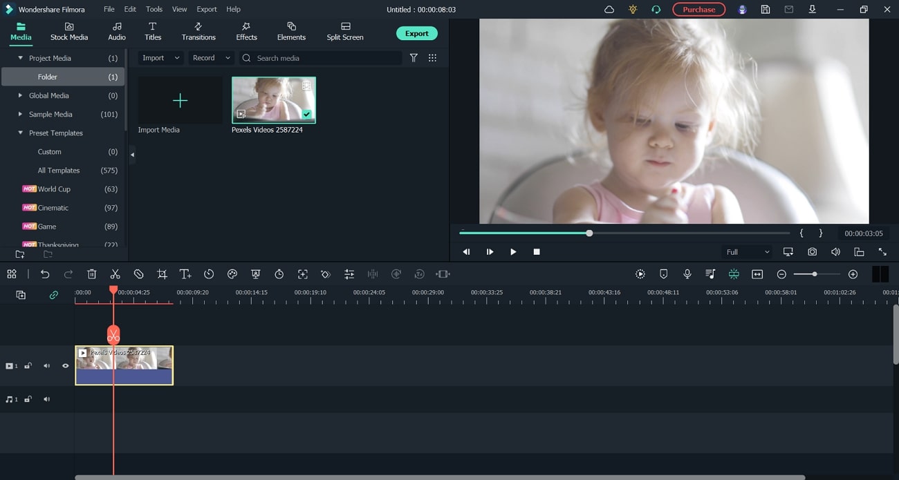 filmora video editor oberfläche