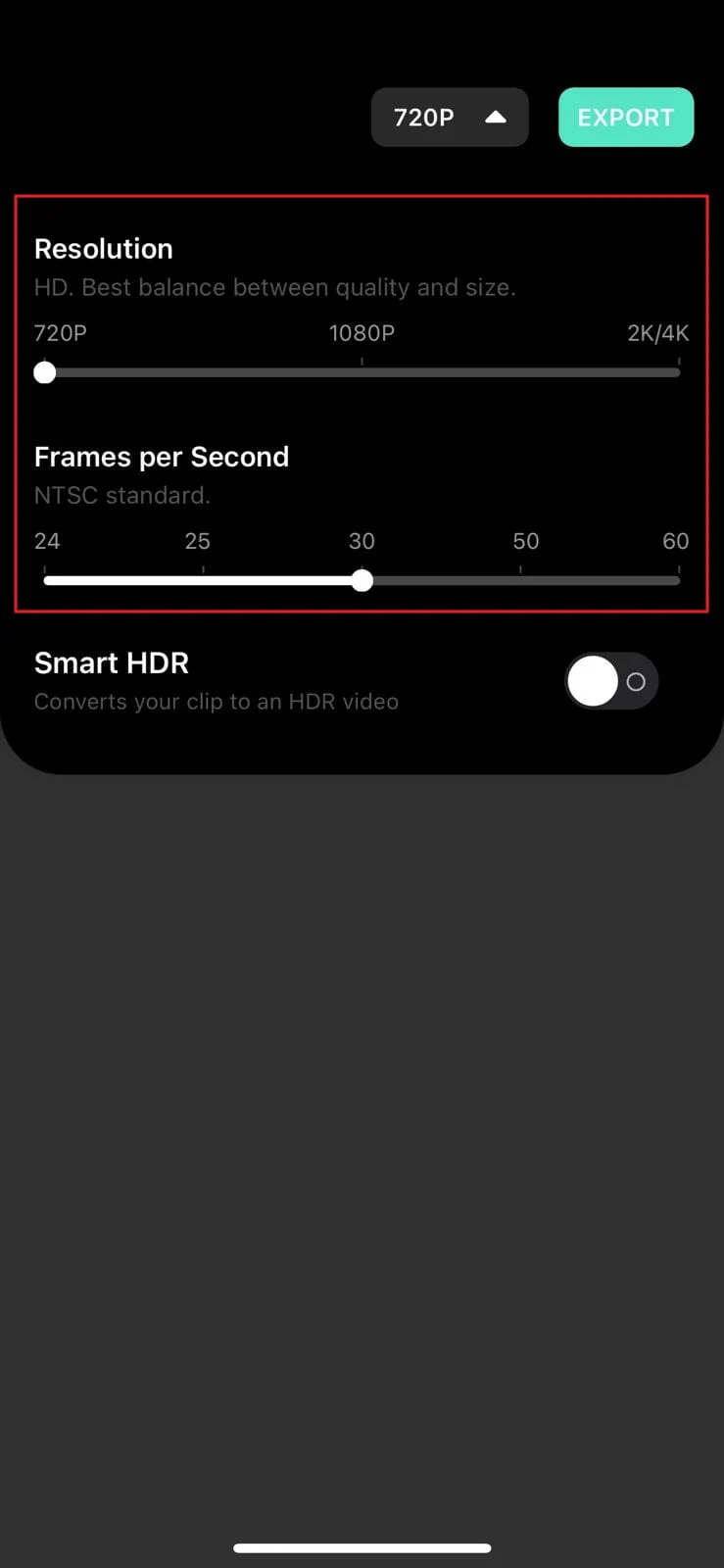 adjust the video quality settings