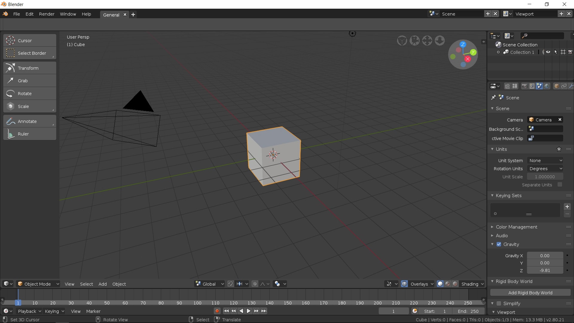 3D Animation Blender Oberfläche