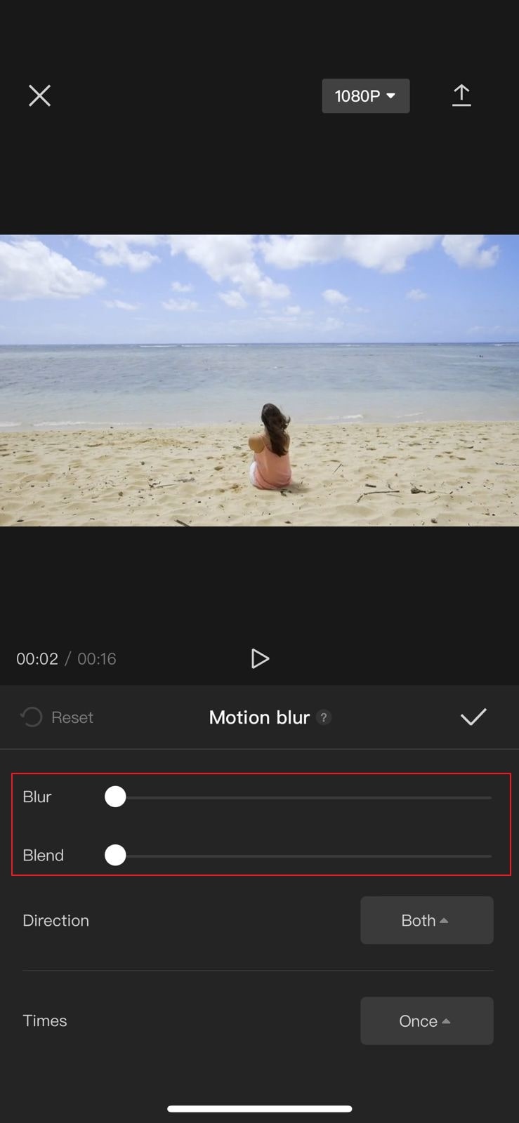 adjust blur and blend value