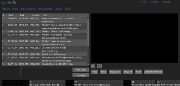 Nikse Online Untertitel Editor