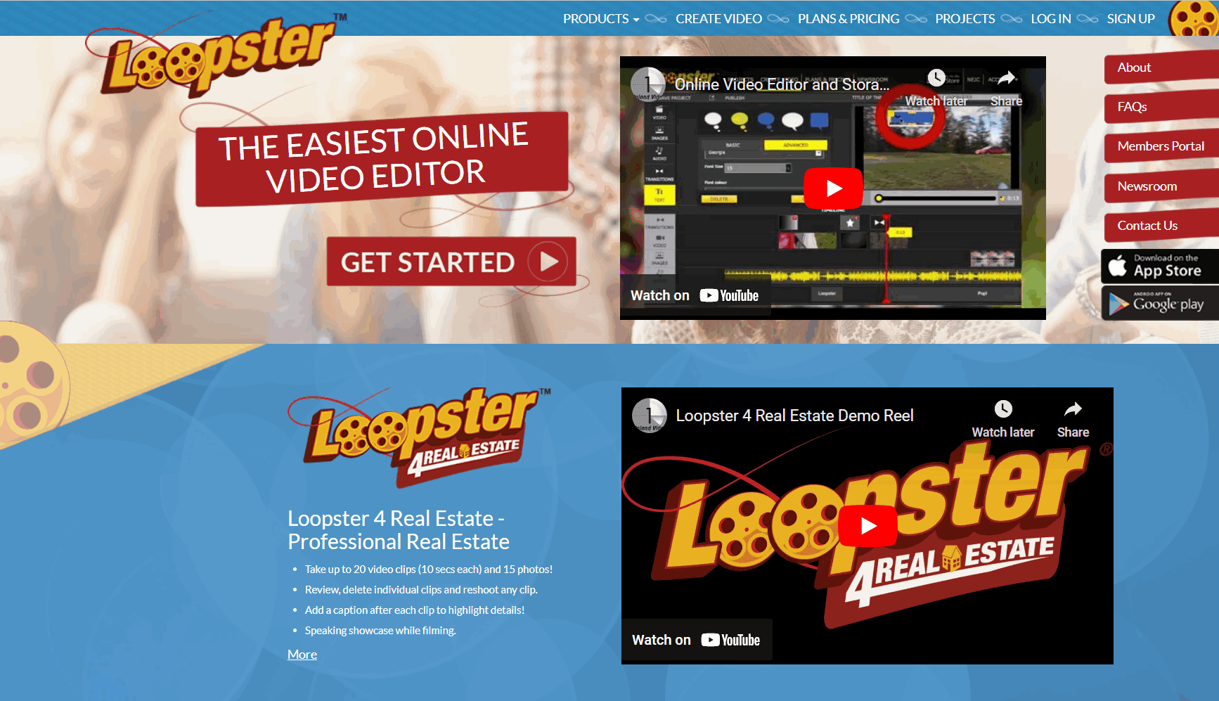 pembuat video online loopster