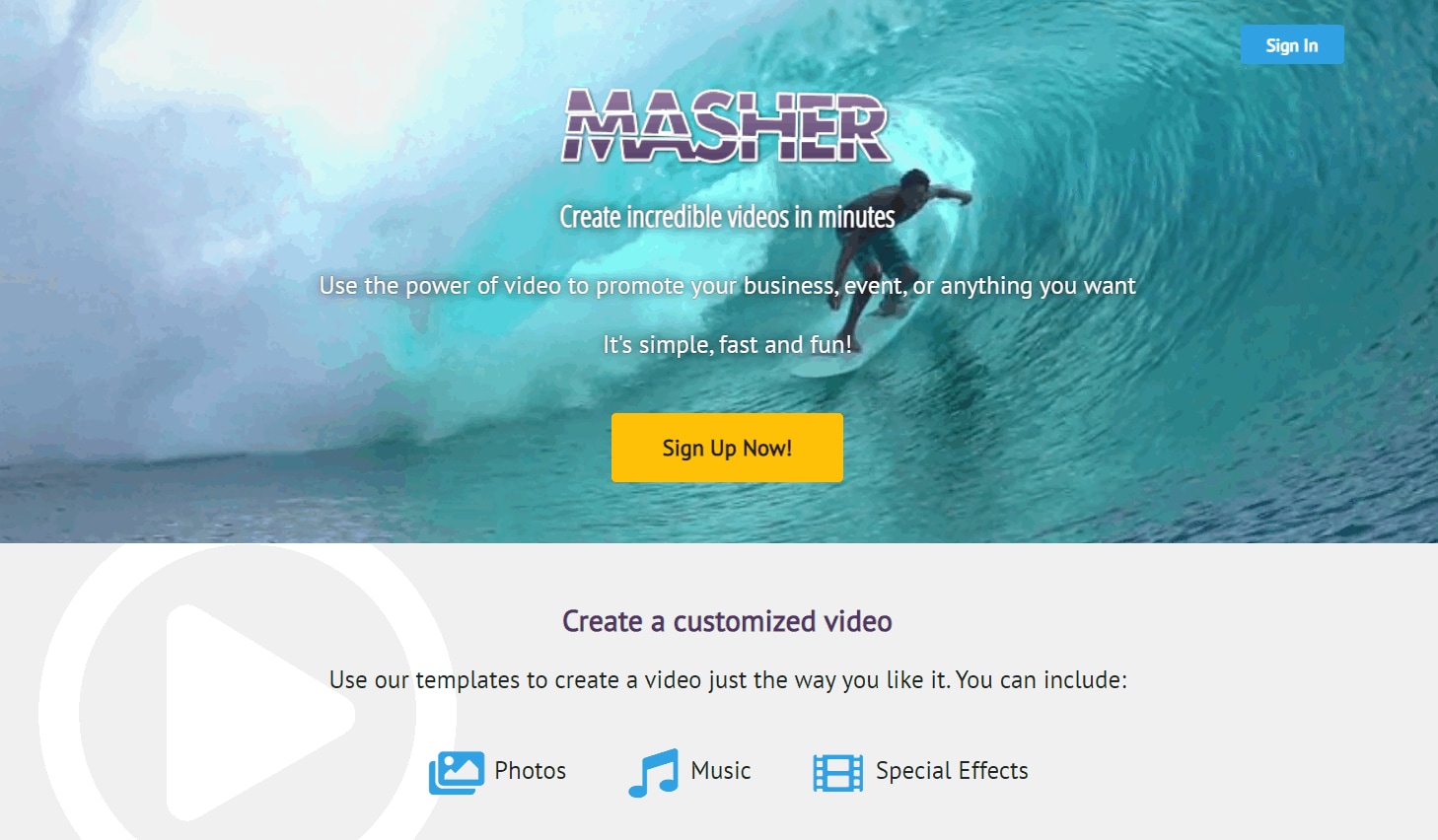 online video maker masher