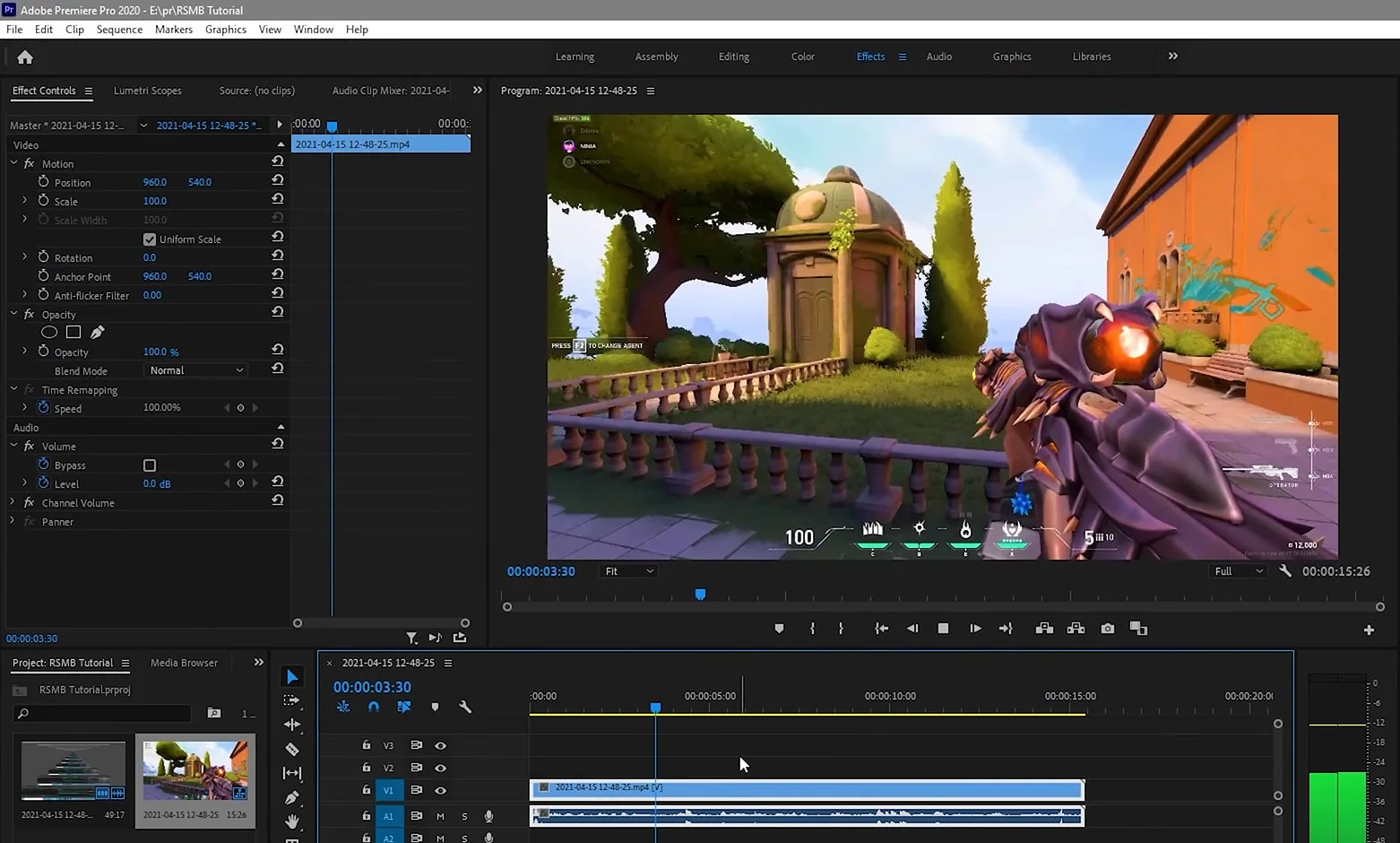 tambahkan video anda ke premiere pro