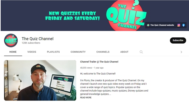قناة the quiz channel لفيديوهات الاختبارات