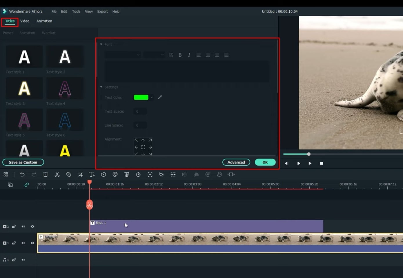 add and edit titles on video