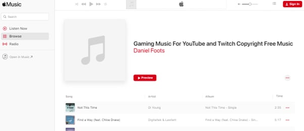 apple music for royalty free gaming music