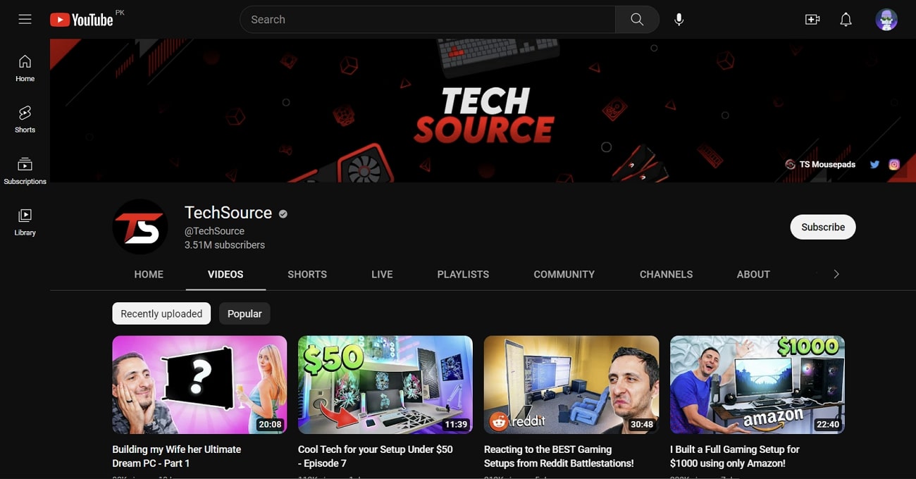 techsource unboxing youtube channel