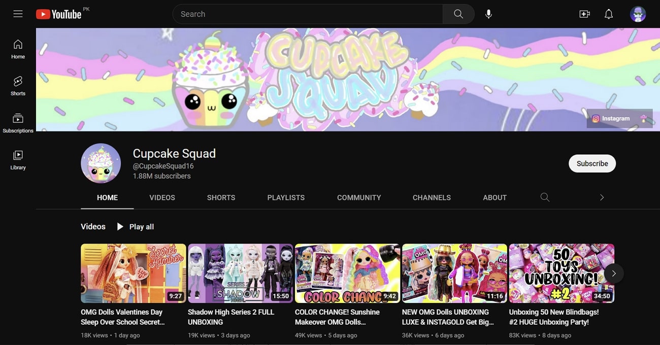 cupcake squad youtube channel