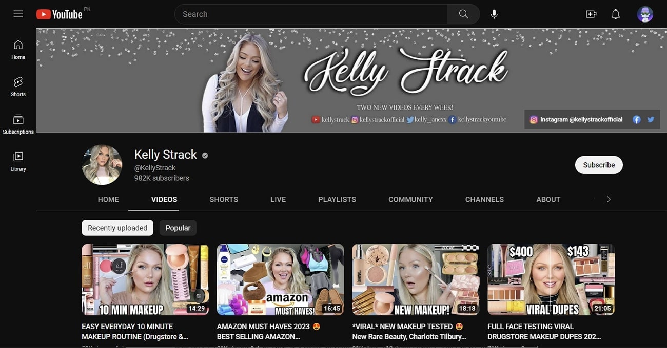 kelly strack unboxing youtube channel