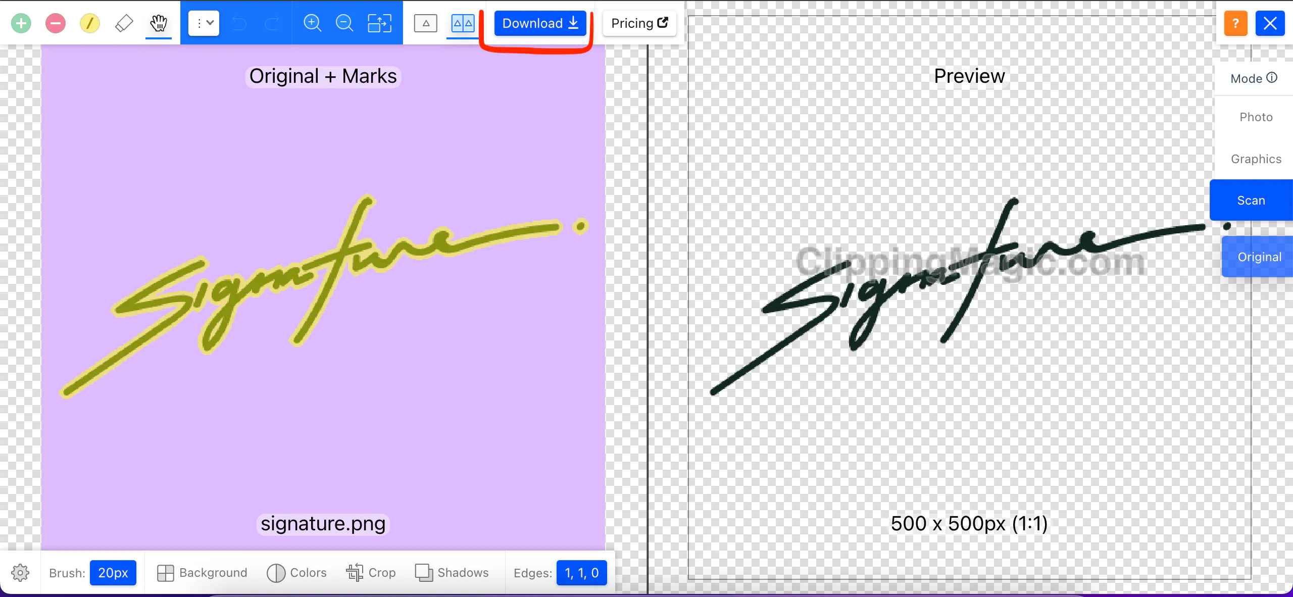 clipping magic signature remover