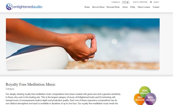enlightened audio for copyright free meditation music