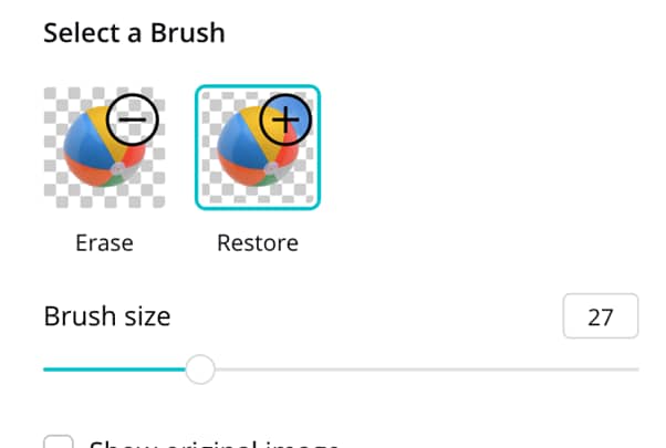 erase and restore options in canva
