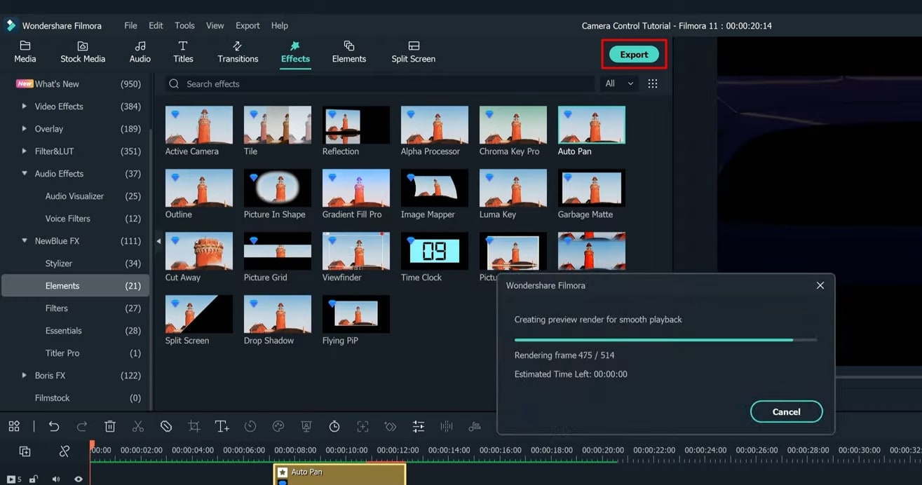 export video on desired location