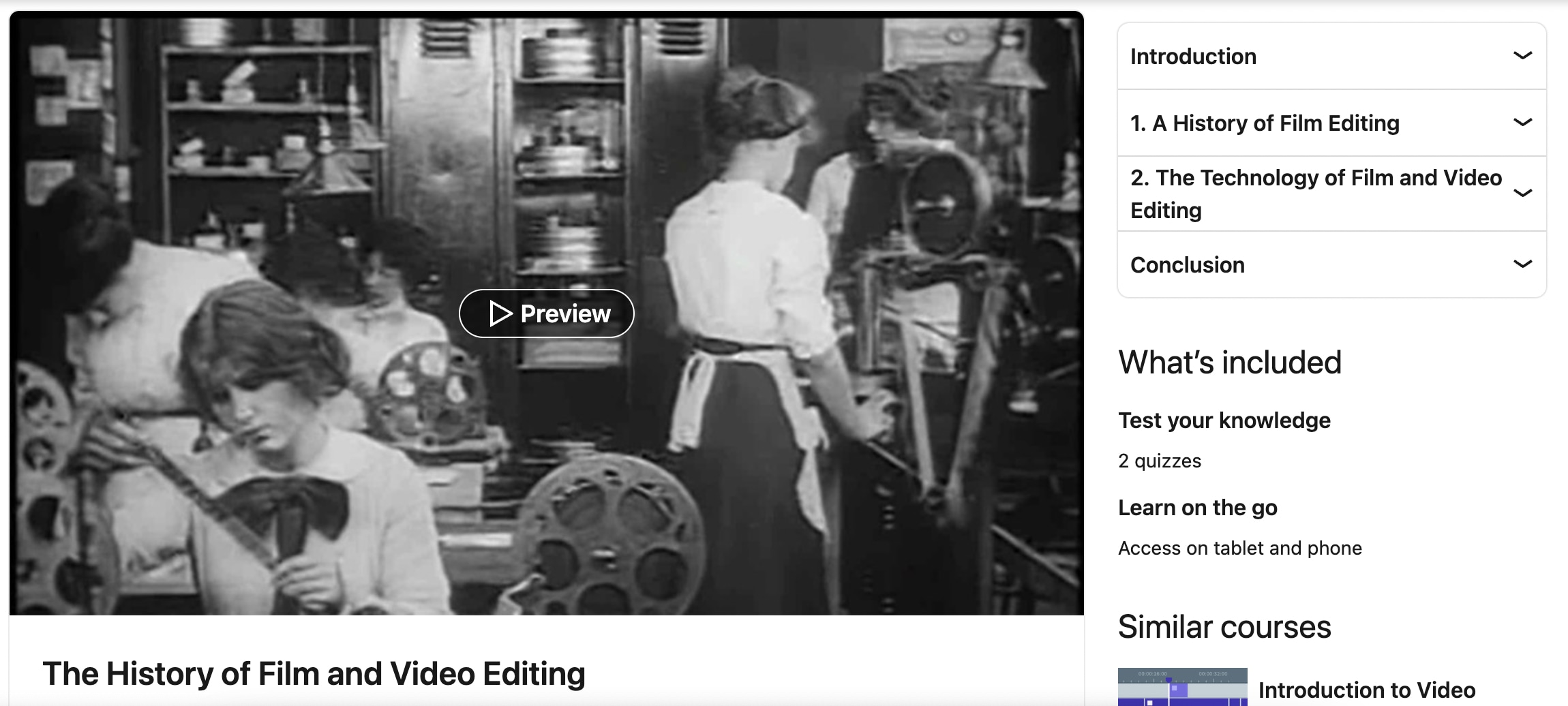 تاريخ تحرير الفيديو