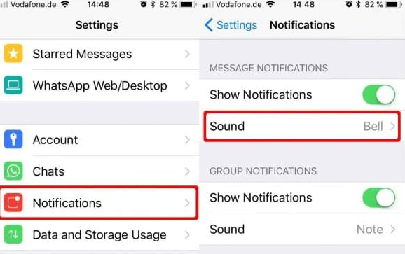 iphone notifications sounds whatsapp ringtones