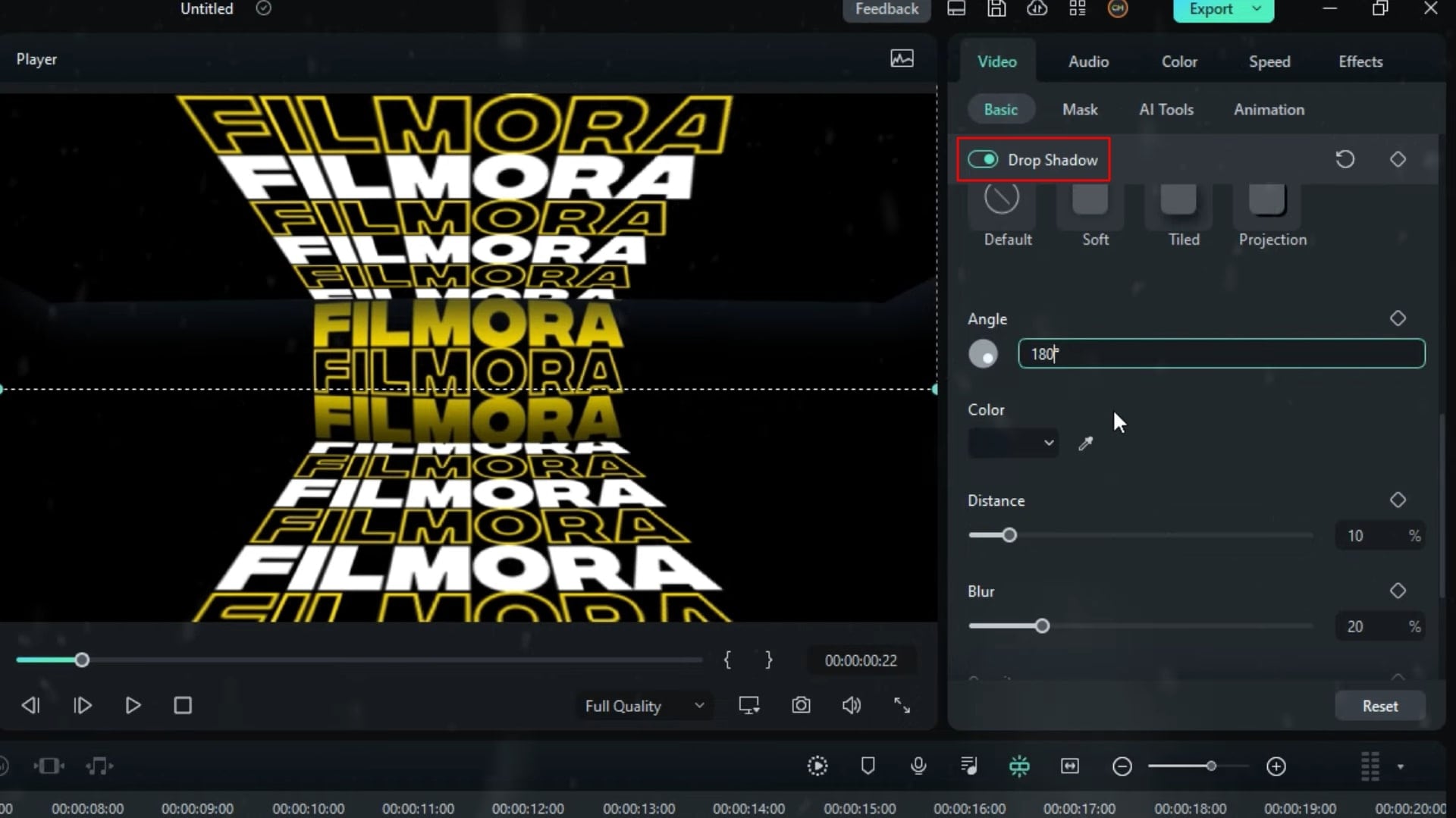 Create Filmora 12 Seamless Typography Animation
