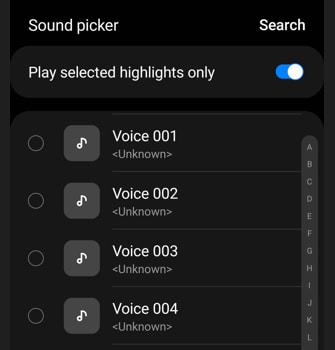 select customized mp3 file from sound picker