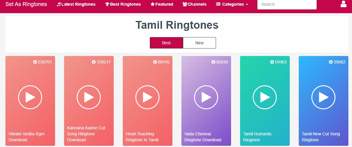 set as ringtones tamil