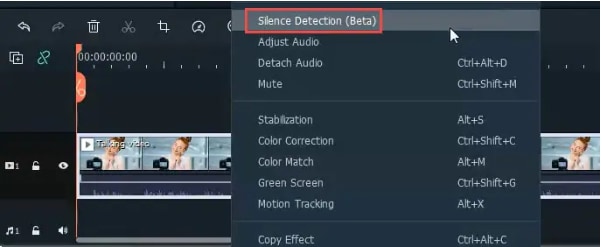 silence detection filmora