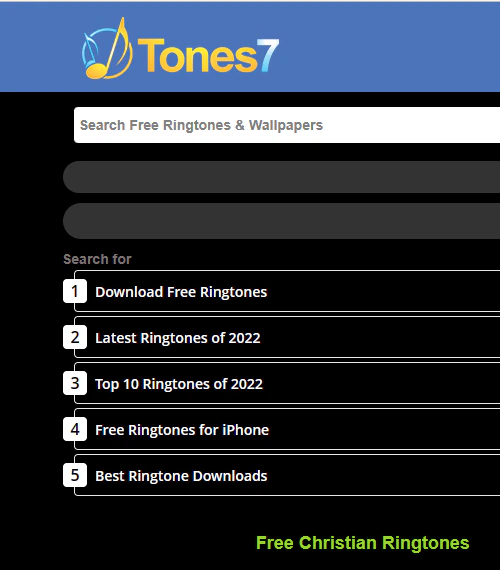 tones 7 christian ringtones