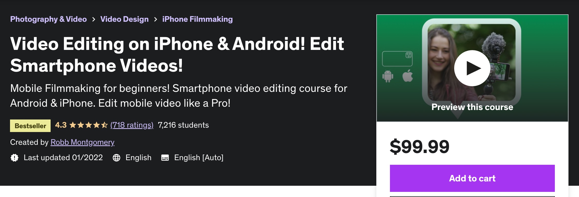 video editing course for mobile