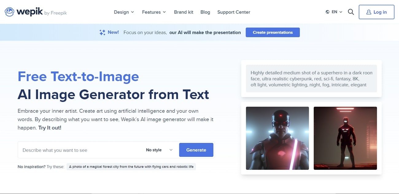 wepik ai image generator from text