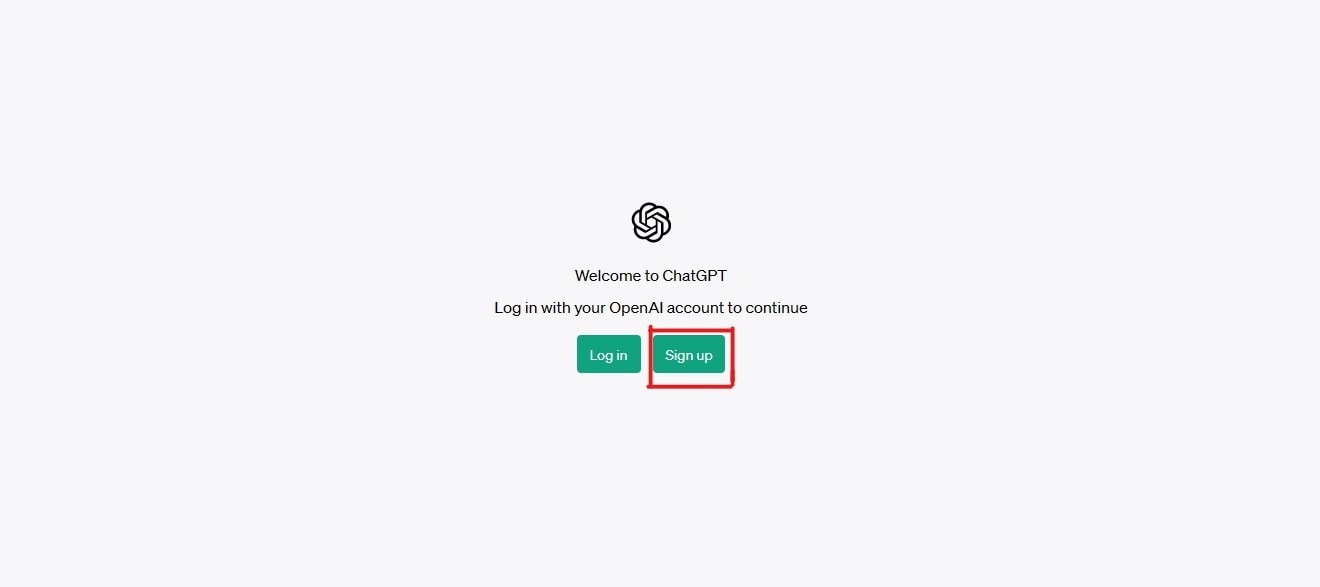  create an account with chatgpt