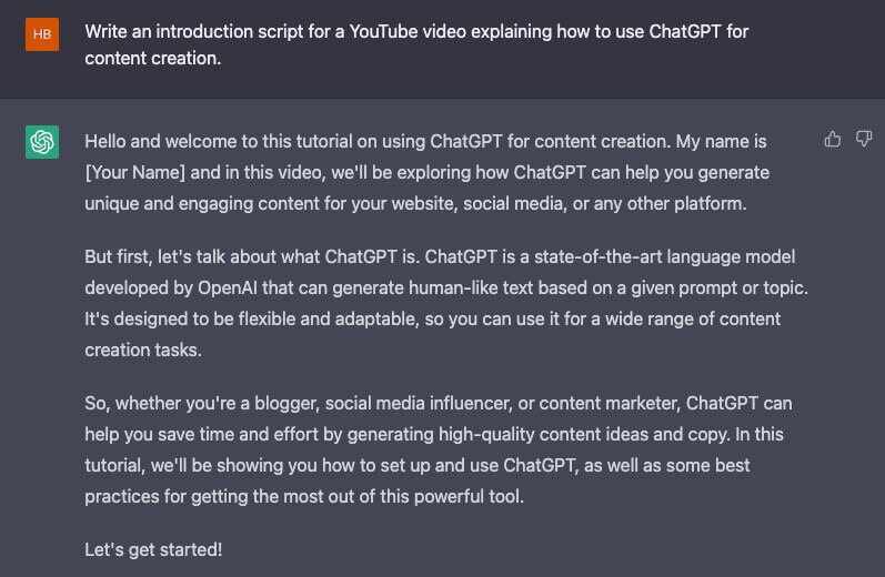 generating social media content with chatgpt