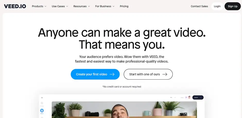 Gratis AI-videogenerator - VEED.io