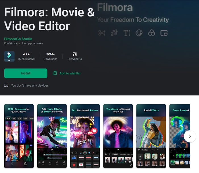 filmora go for android