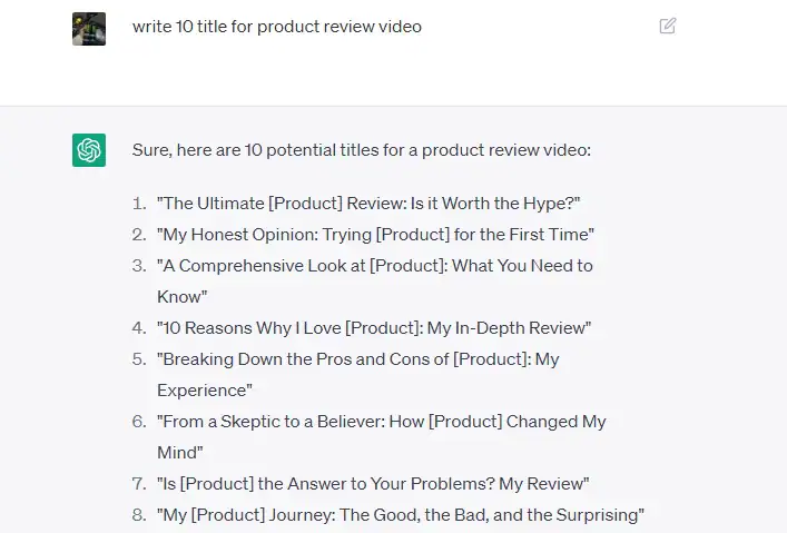 use chatgpt as youtube creator