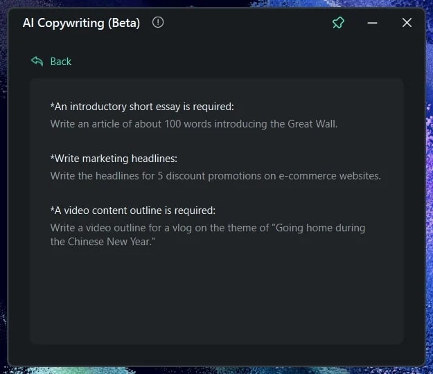 Ask AI Copywriting Relevant Questions to Generate Video Scripts