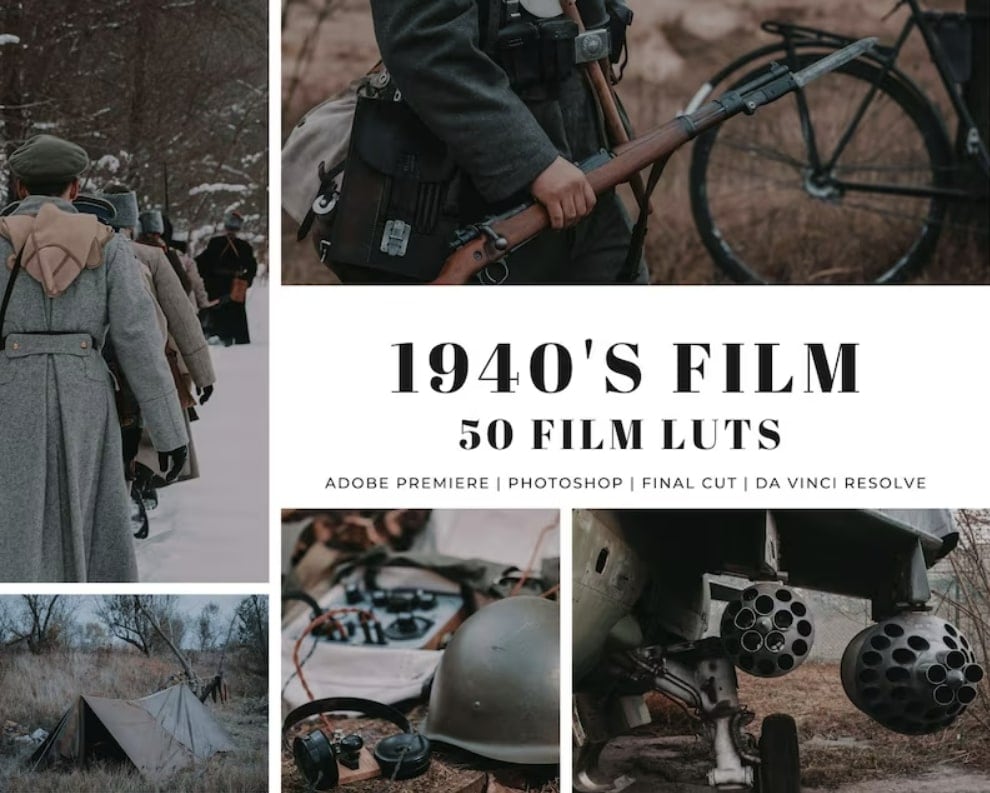 Pack de 50 LUTs de pelÃ­culas retro cinematogrÃ¡ficas 