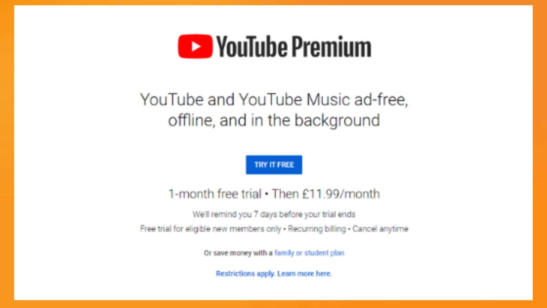 youTube premium