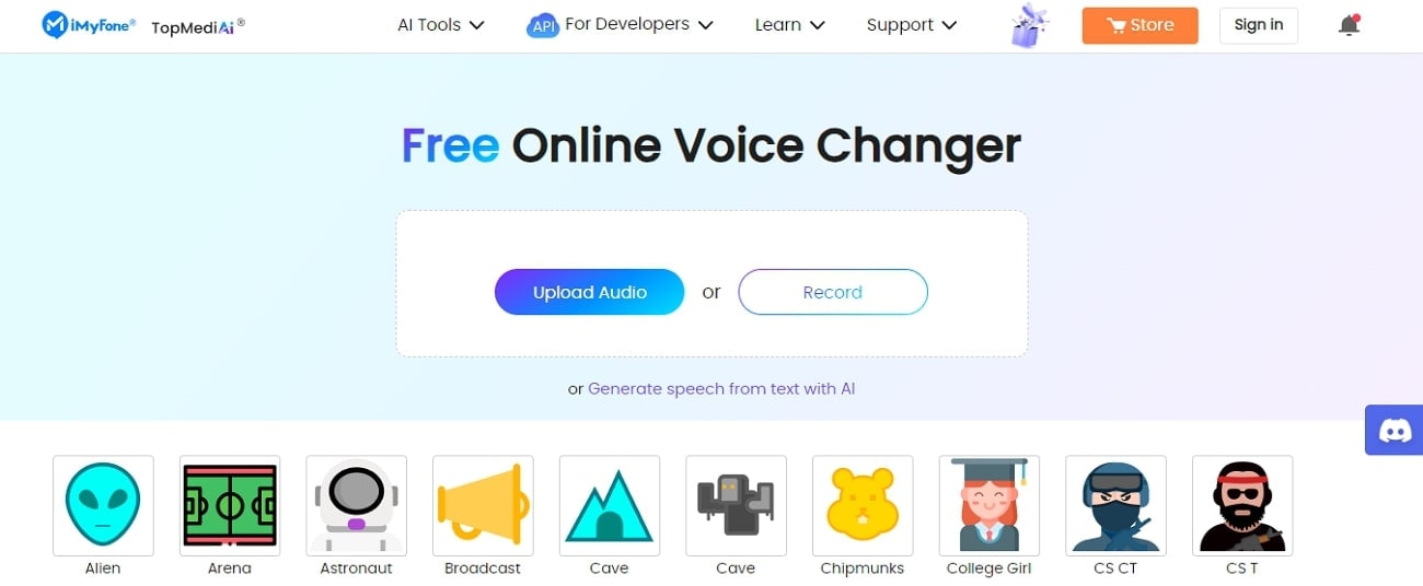 free voice changer topmediai