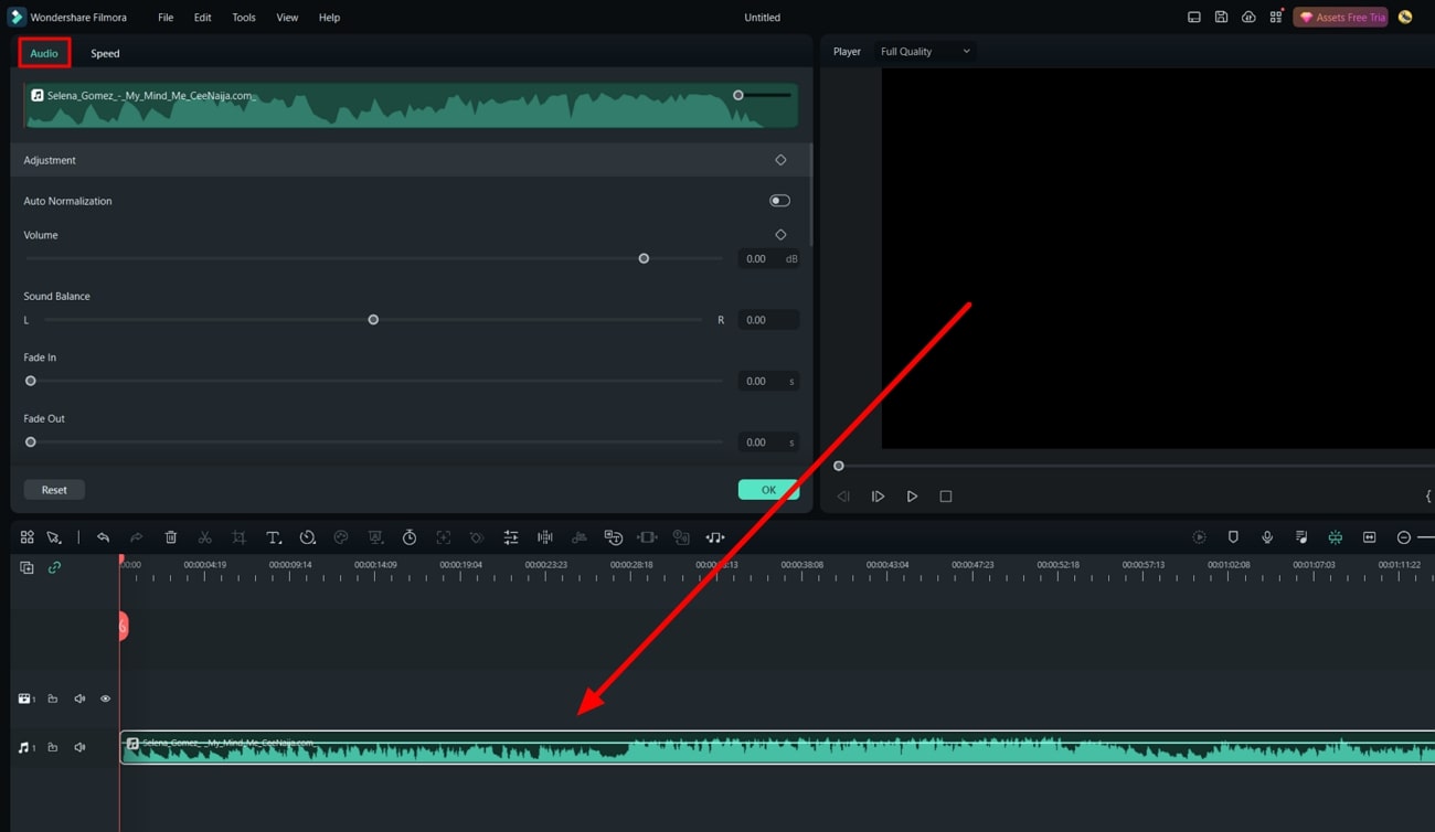 filmora video editor interface