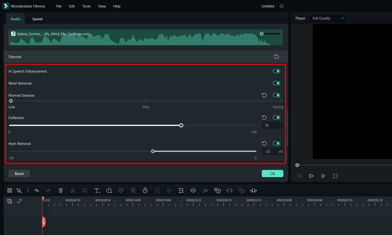 filmora video editor interface