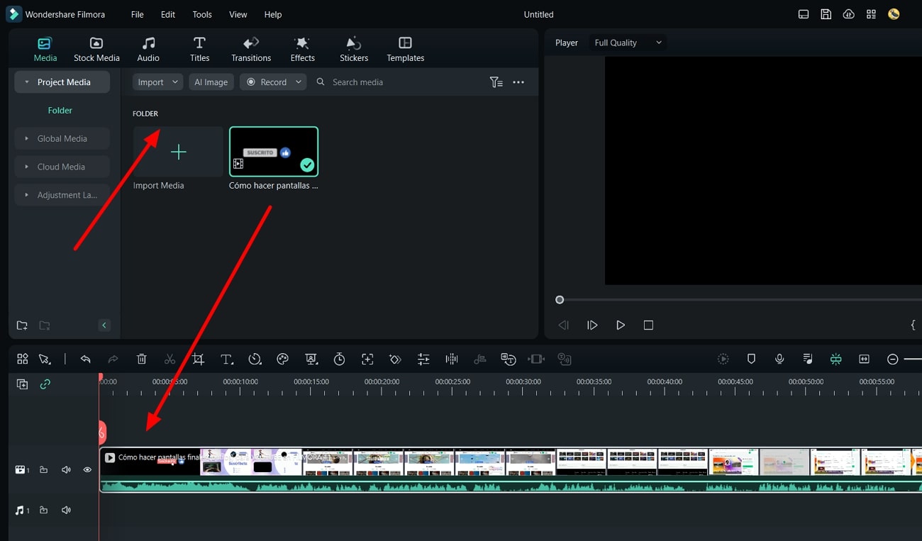 import video to filmora