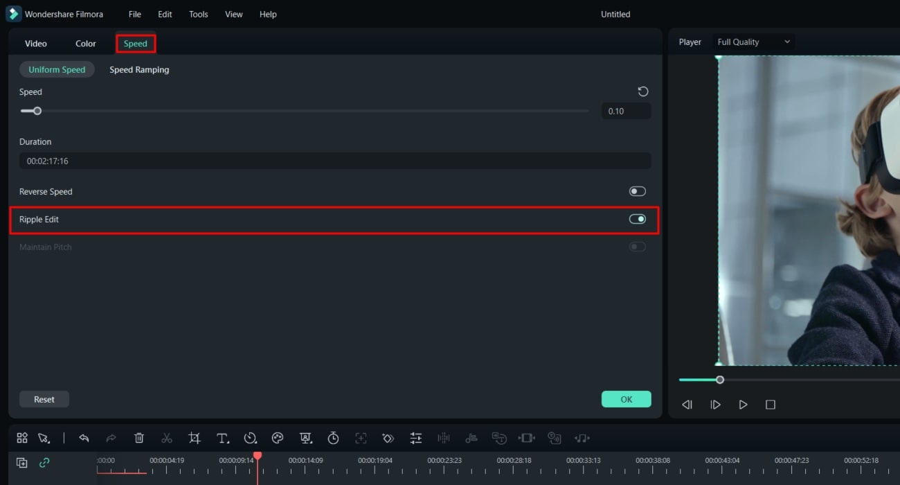 activar edición de ondulación desde ajustes