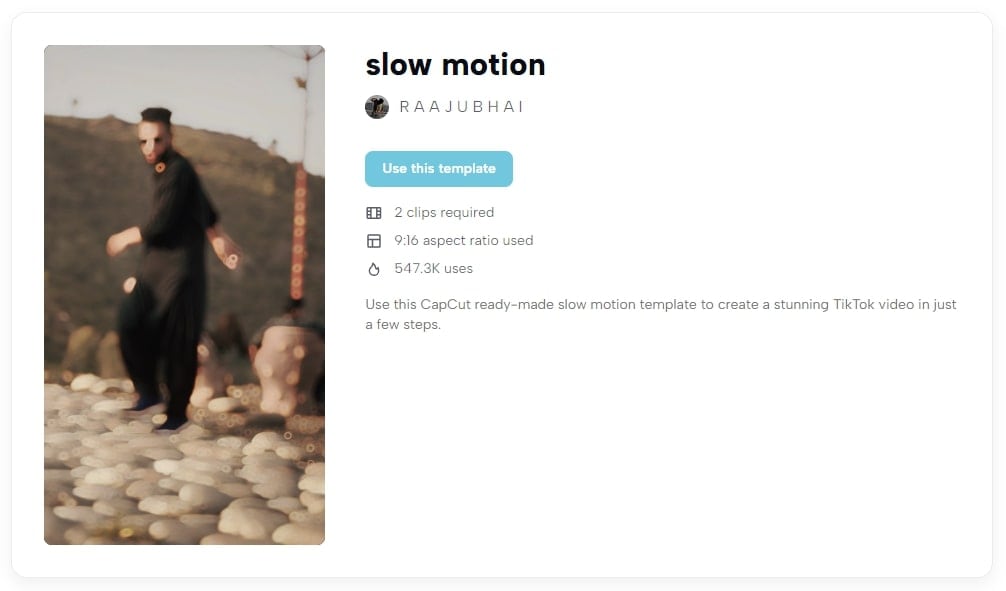 slow motion rajubhai template
