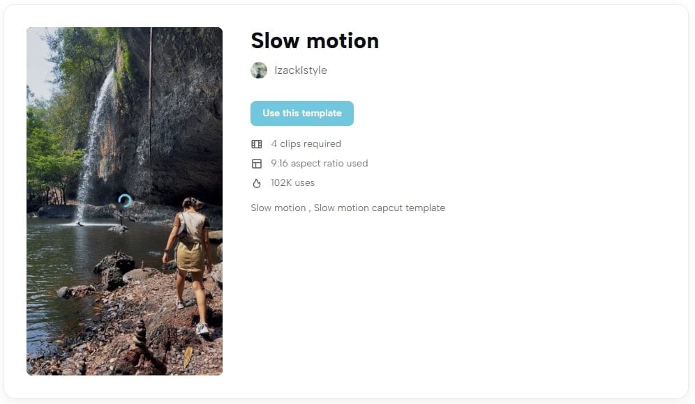 slow motion izacklstyle template