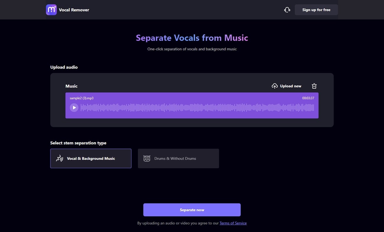 media.io ai vocal remover